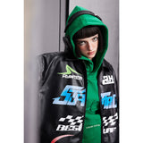 Unisex Pu Jacket Motorcycle PU Leather Coat Couple