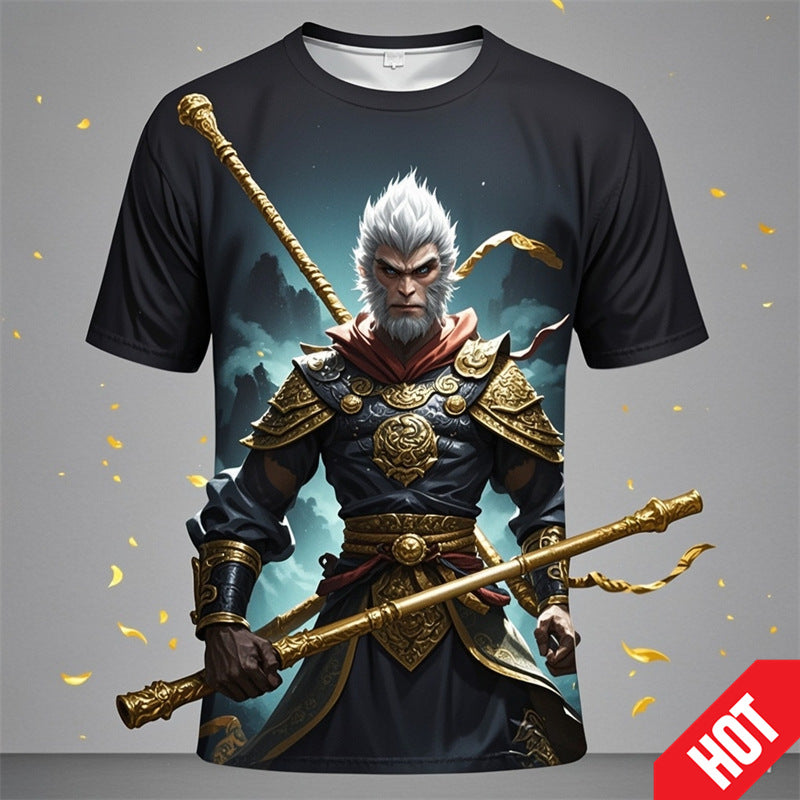 Novelty T Shirt For Men Shirt Black Myth Wukong Game 3D Print