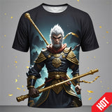 Novelty T Shirt For Men Shirt Black Myth Wukong Game 3D Print