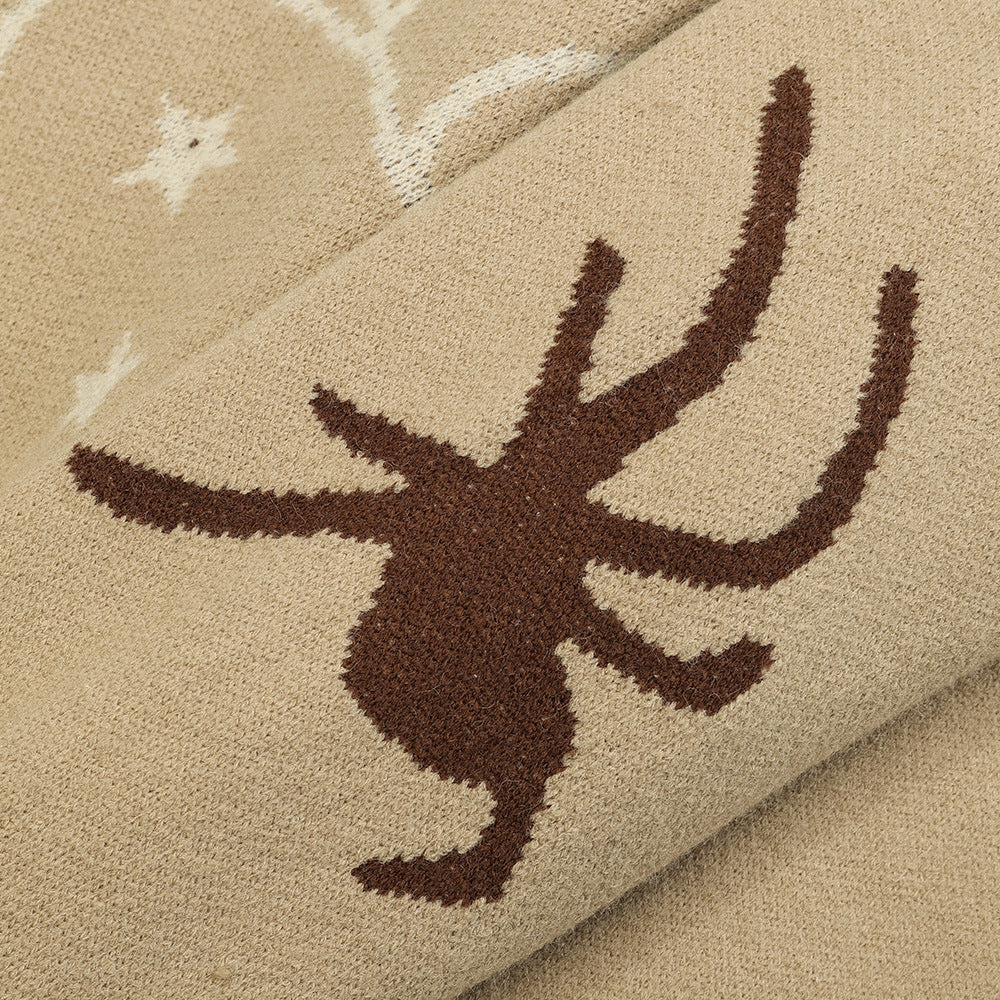 Men Sweater Spider Web Head Sweater Men's Fashion