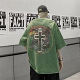 Men T Shirt Vintage Dirty Pink Heavy Cotton