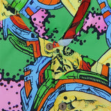 GUILTYPARTIES TIGER 24ss sci-fi graffiti, rayon casual, Hawaiian short-sleeved shirt