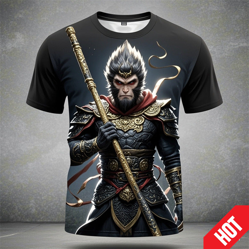 Novelty T Shirt For Men Shirt Black Myth Wukong Game 3D Print