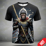Novelty T Shirt For Men Shirt Black Myth Wukong Game 3D Print
