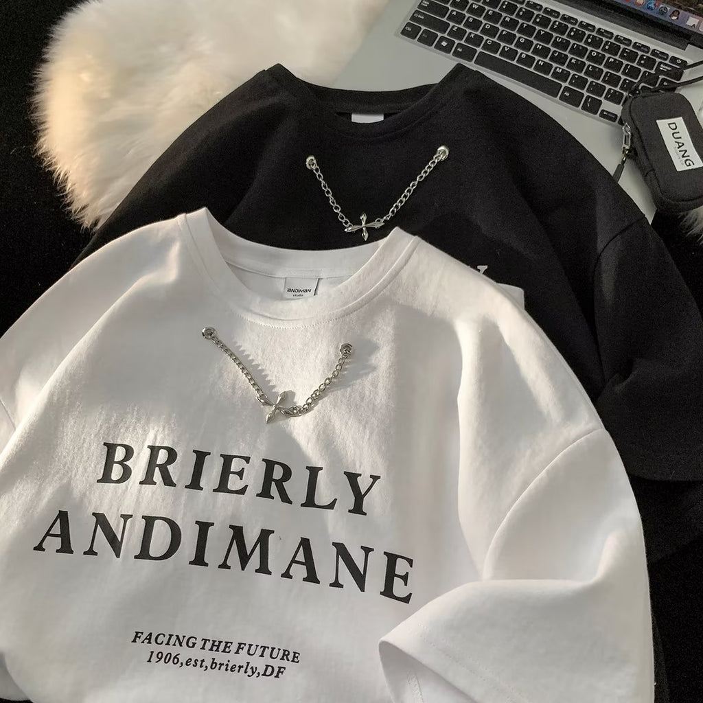 Men's T Shirt Handsome Loose Heavy Cotton