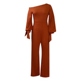 Women Co-Ords off-Shoulder Casual High Waist plus Size Jumpsuit