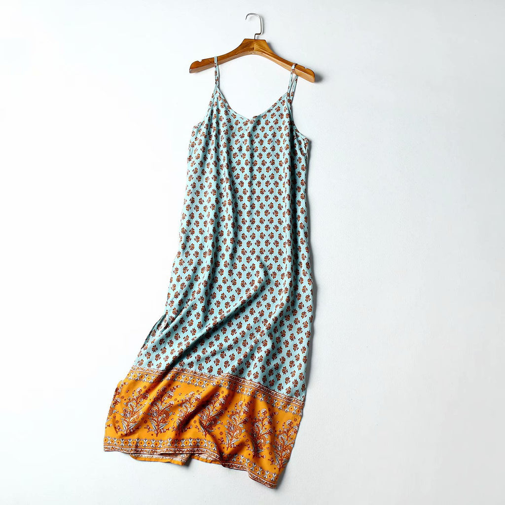 Women Dresses Summer Vacation Style Sling Dress