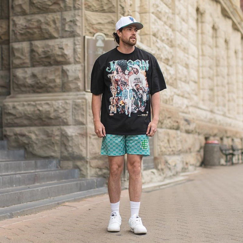 EE BAPE Sports Fitness Mesh Basketball Shorts