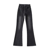 Women Jeans Distressed Retro Easy Matching Casual Flared Pants