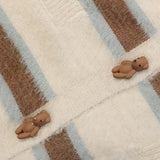 Men Sweater V-neck Striped Outer Wear Cardigan Sweater