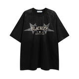 After Prom Shirt Summer Hip Hop Five-Pointed Star High Street Fashion Brand Short Sleeve T-shirt Retro Couple Sleeve
