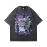 Men T-Shirt Cartoon Cartoon Characters Distressed