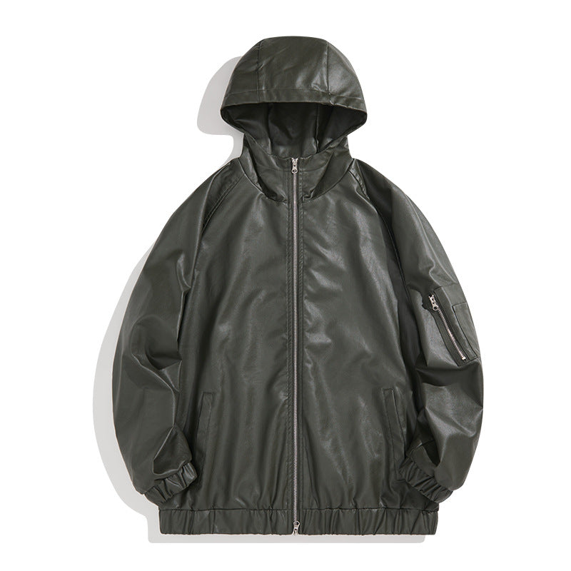 Unisex Pu Jacket PU Leather Jacket Cool Handsome