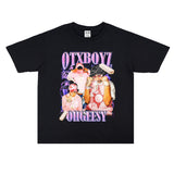 Rock Star T Shirt Female Singer Otxboyz Ohgeesy Personality Character Print T-shirt Short Sleeve Loose Cotton