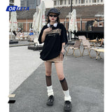 After Prom Shirt Oreeta Women's American Fashion Brand T-shirt Letter Embroidered Cotton Short Sleeve Women's Ins Loose