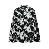 Long Sleeved Shirt Floral Full Printed Loose Thin