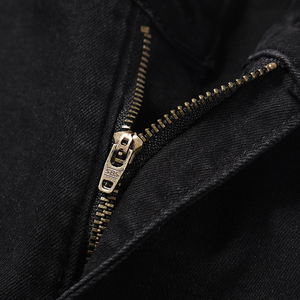 Men Jeans Trendy Unique Flared Jeans Punk Stitching