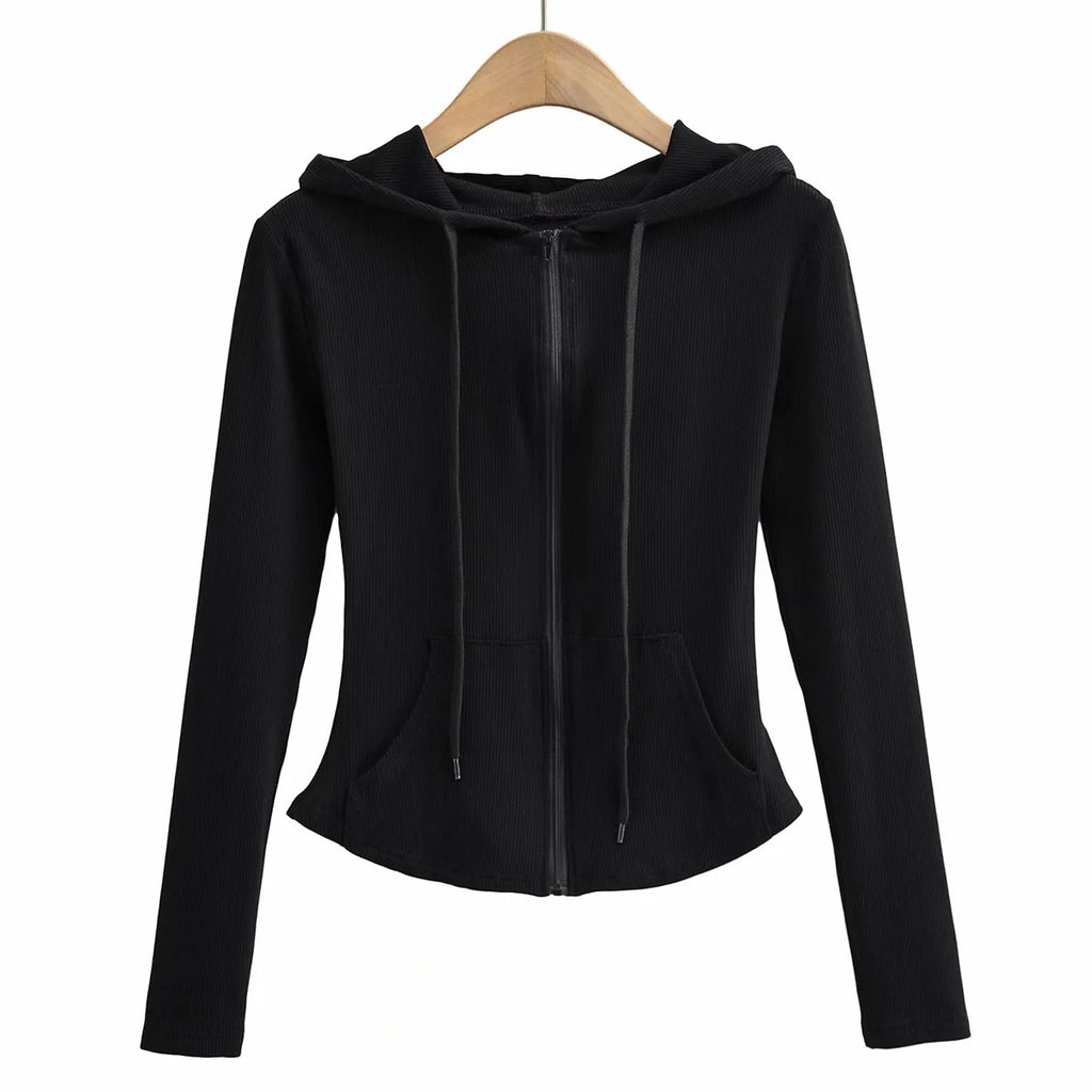 Women Hoodie Thin Section Zipper Cardigan
