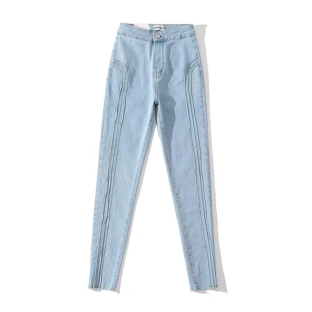 Women Jeans Stretch Slim Fit Burrs