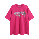 After Prom Shirt Summer American T-shirt Men's Five-Pointed Star Printed T-shirt Women's Loose Couple