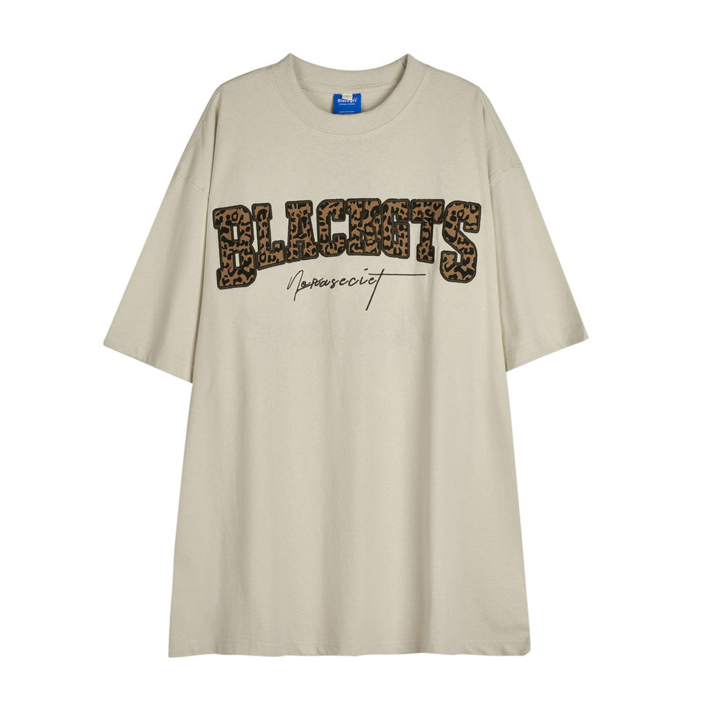 After Prom Shirt Oreeta Women's American Fashion Brand T-shirt Letter Embroidered Cotton Short Sleeve Women's Ins Loose