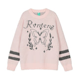 Men Sweater Velvet Padded Sweater Butterfly Jacquard Thickened Sweater