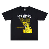 Rock Star T Shirt Underground Psychedelic Garage Punk the Cramps Band Rock Loose T-shirt Short Sleeve