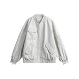 Unisex Pu Jacket Loose Casual Leather Jacket