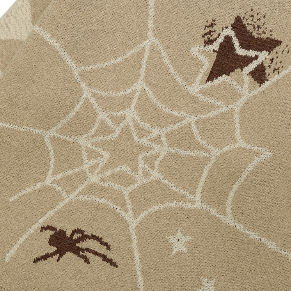 Men Sweater Spider Web Head Sweater Men's Fashion