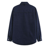 Long Sleeve Shirt Retro College Style Embroidery Distressed