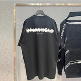 New Summer Luxury Brand T-shirt Men Tee Balaniegas Letter Pr