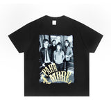 Rock Star T Shirt Paramore Band Short Sleeve round Neck Loose Pure Cotton Men and Women