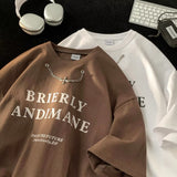 Men's T Shirt Handsome Loose Heavy Cotton