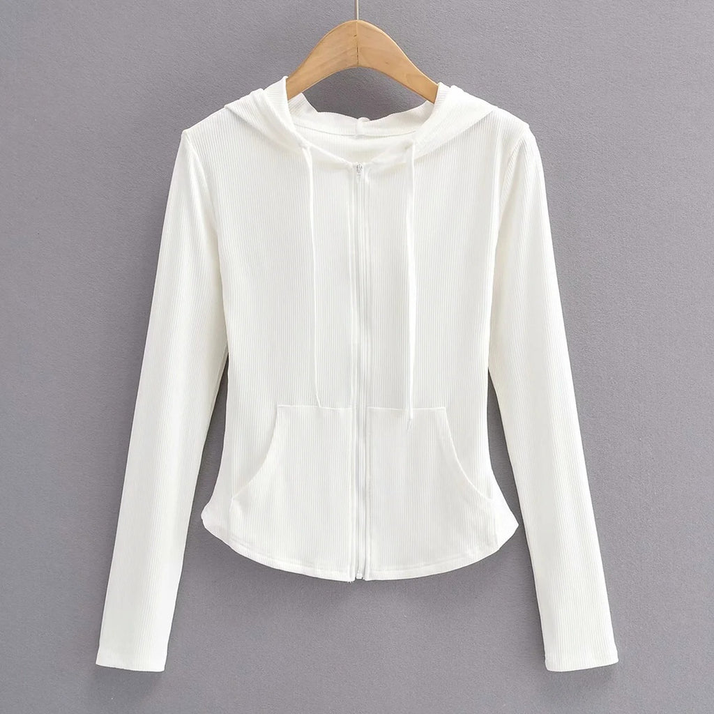 Women Hoodie Thin Section Zipper Cardigan