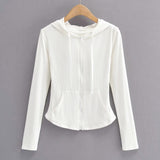 Women Hoodie Thin Section Zipper Cardigan