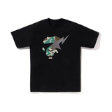 Bape New Contrast Pattern Printed T-shirt Classic Large Roun