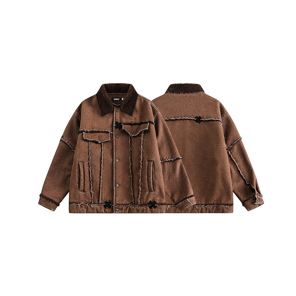 Unisex Coat Winter Lamb Wool Padded Coat