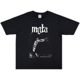 Rock Star T Shirt Mgla Band Washed Distressed T-shirt Short Sleeve Loose Cotton Men and Women