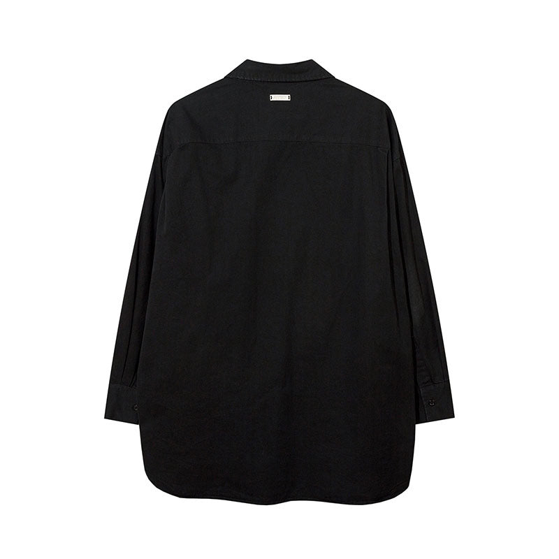 Long Sleeved Shirt Retro Distressed Cardigan Shirt Versatile
