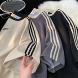 Men's T Shirt Summer Loose Casual Waffle