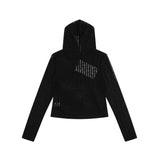 Long Sleeved Vintage Knitted Short Hood Top