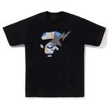 Bape New Contrast Pattern Printed T-shirt Classic Large Roun