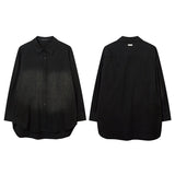 Long Sleeved Shirt Retro Distressed Cardigan Shirt Versatile
