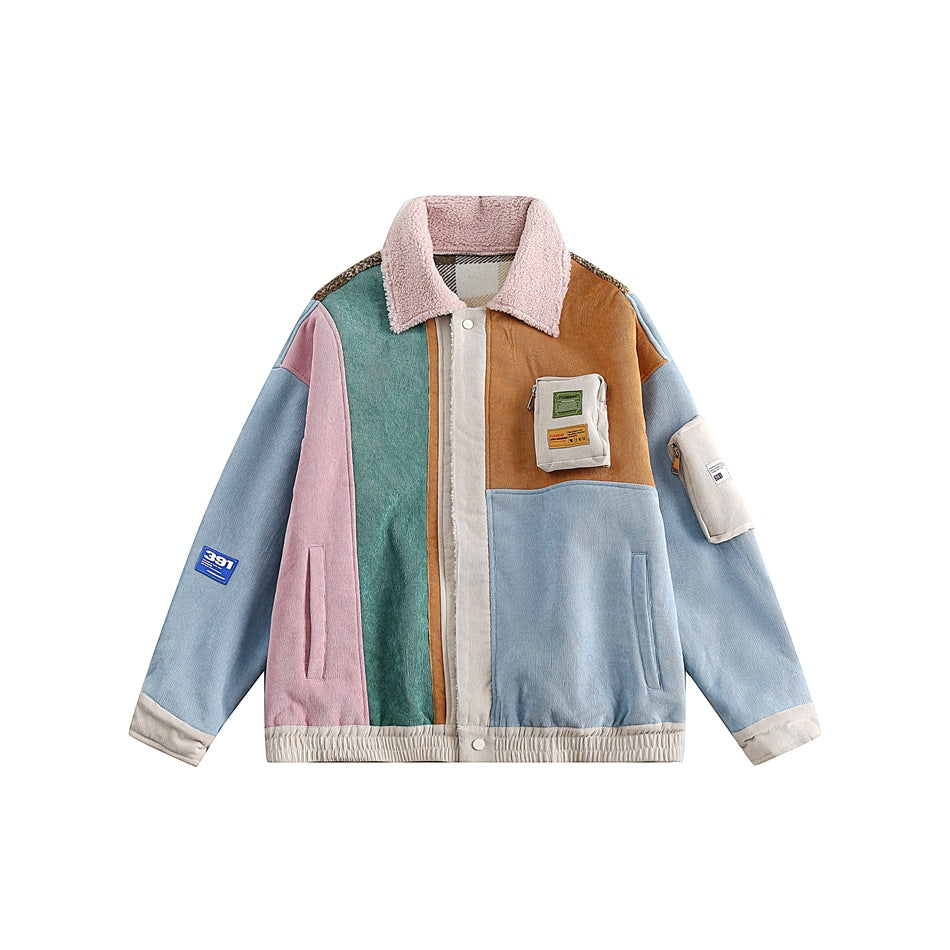 Unisex Coat Winter Warm and Loose Stitching