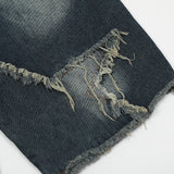 Men Shorts Five-Pointed Star Paste Cloth Embroidery Denim Summer