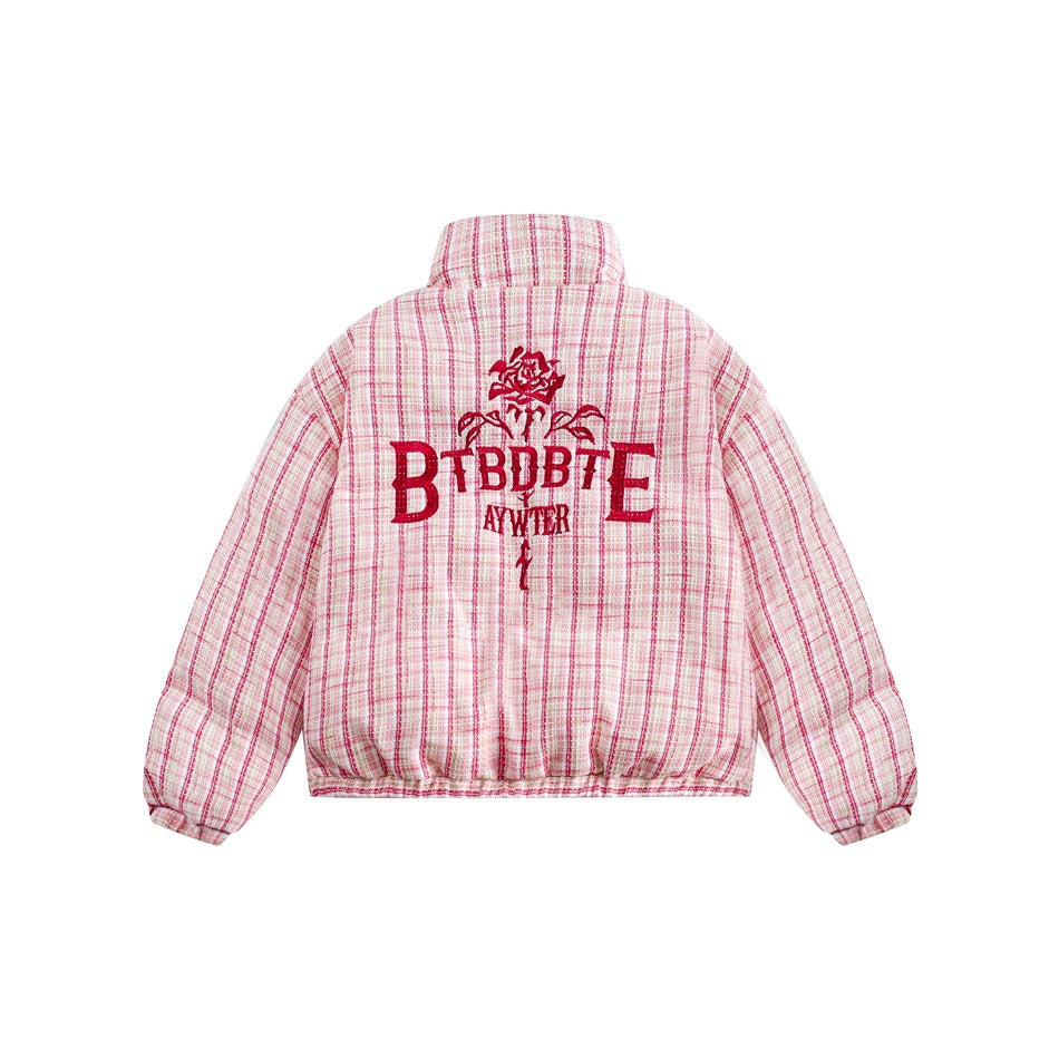 Unisex Coat Winter Plaid Cotton