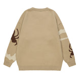 Men Sweater Spider Web Head Sweater Men's Fashion