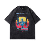 Men T-Shirt Bear Print Distressed