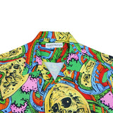 GUILTYPARTIES TIGER 24ss sci-fi graffiti, rayon casual, Hawaiian short-sleeved shirt