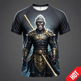 Novelty T Shirt For Men Shirt Black Myth Wukong Game 3D Print